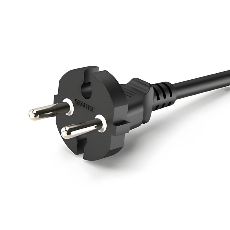 VDE/CE 承認済みの欧州 2 ピンおよび 3 ピン電源コード