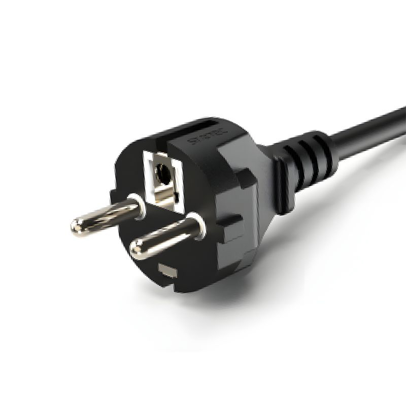 VDE/CE 承認済みの欧州 2 ピンおよび 3 ピン電源コード