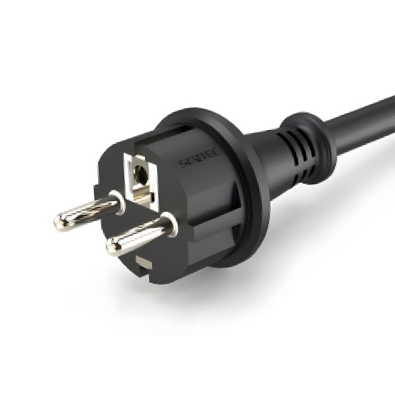 VDE/CE 承認済みの欧州 2 ピンおよび 3 ピン電源コード